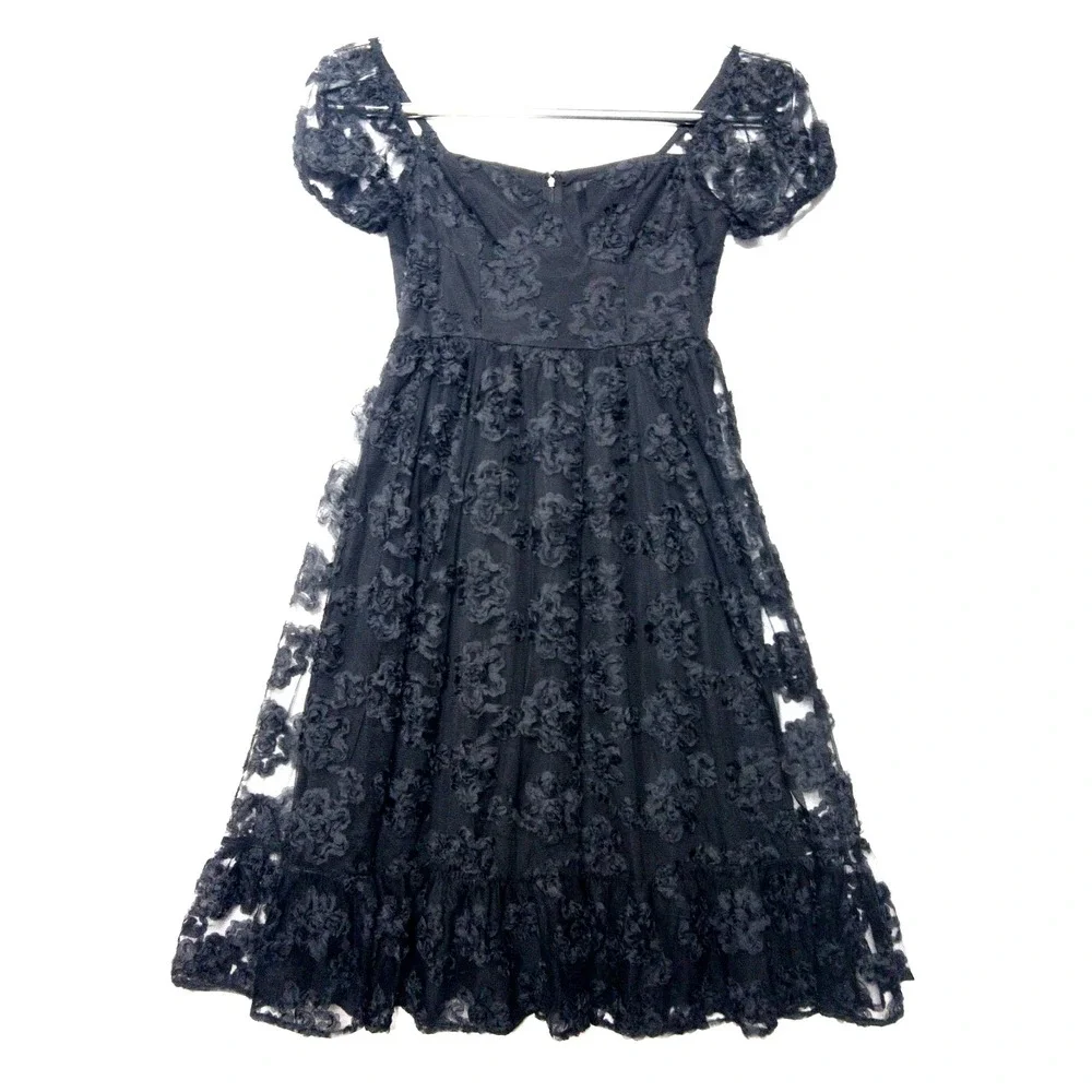 Lulus Notable Elegance 3D Floral Lace Overlay Midi Dress Womens Best Fits S M - Picture 2 of 16